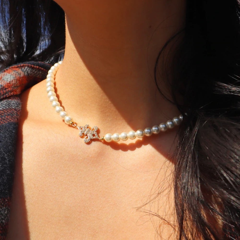 pendant pearl necklace choker trendy aesthetic